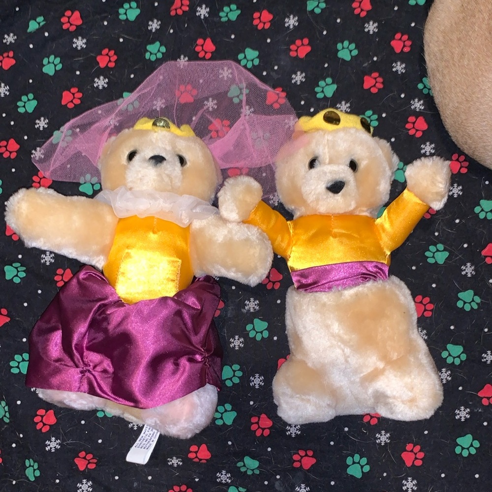 Shilla Prince and Princess Bear Plush Vintage 1990 Roni Toy Teddy
